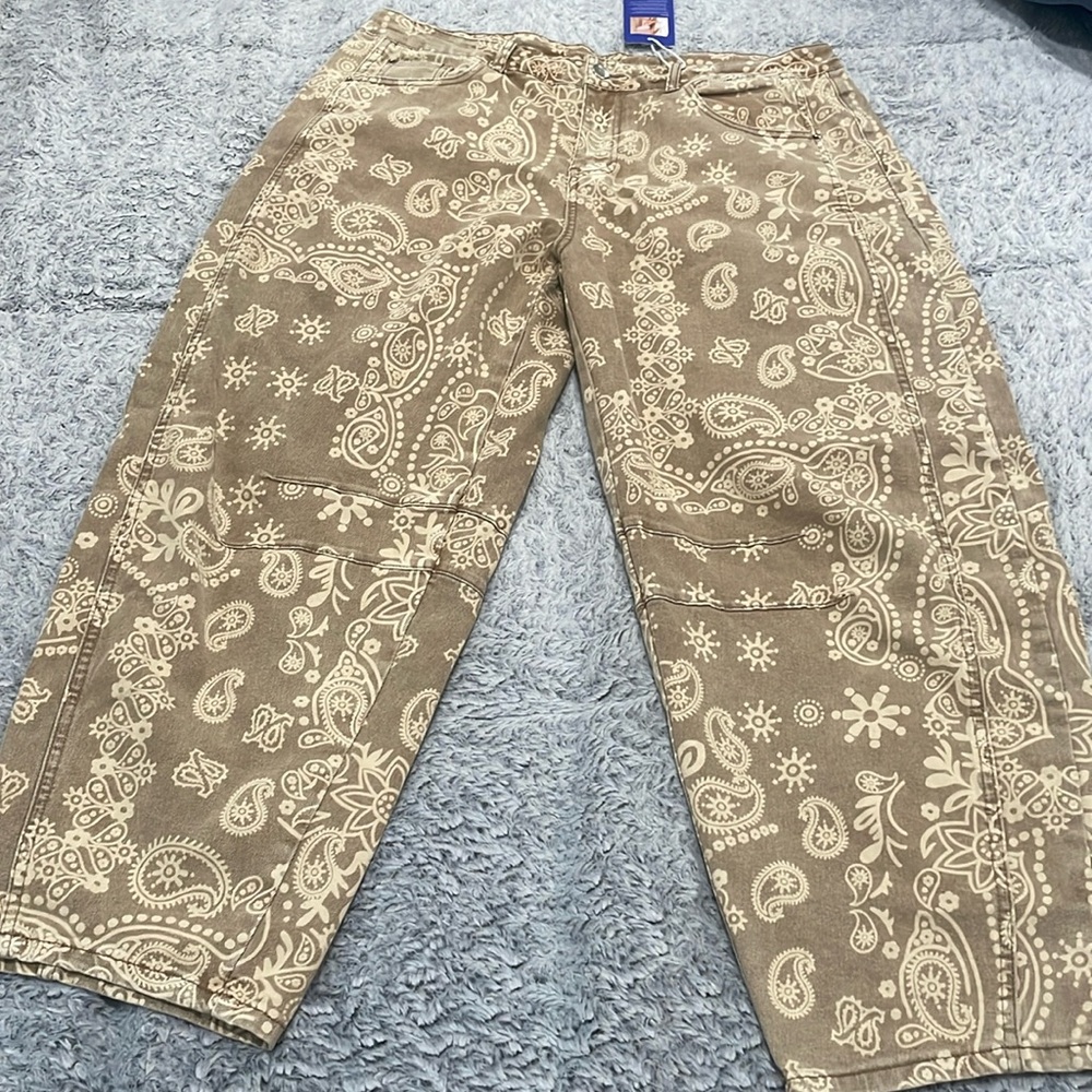Amazon printed barrel jeans
